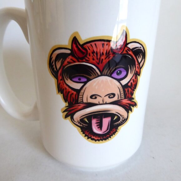 NEW DEVIL SATAN DEMON EVIL MONKEY CHET PHILLIPS CERAMIC COFFEE MUG - Picture 2 of 7